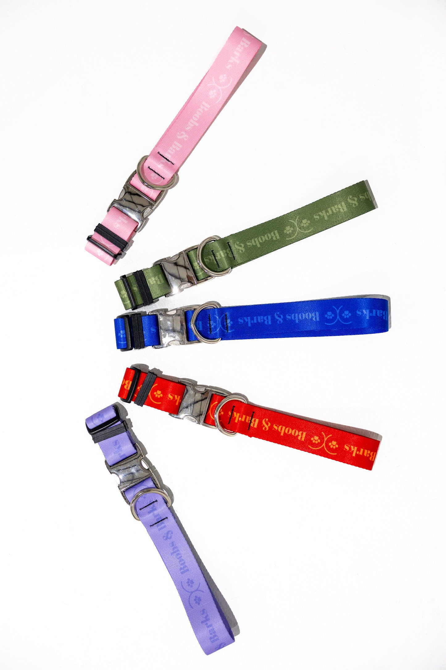 Adjustable B&B Dog Collar — Scarlet Red