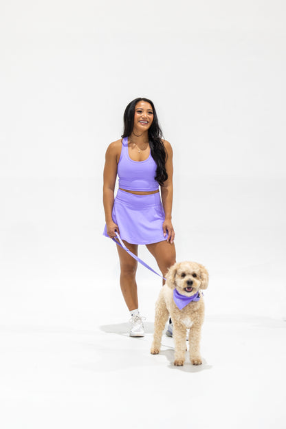 High Rise Flowy Skort — Lavender Purple