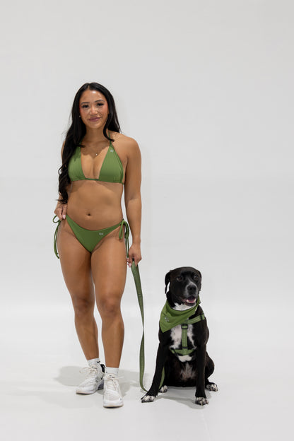 String Bikini Top — Forest Green